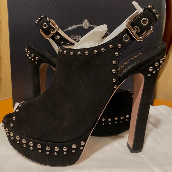 Prada Calzature Donna Camoscio Platform Heels - Picture 2 of 6